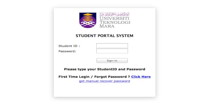 uitm student portal baru